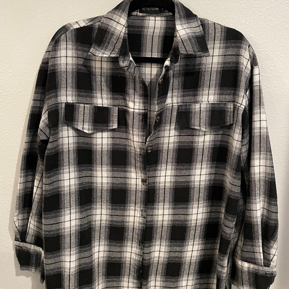 Plaid flannel. Never worn